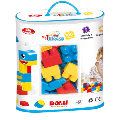 Primele cuburi  de construit - 100 piese PlayLearn Toys