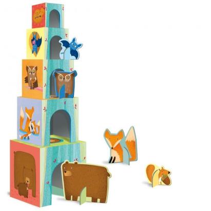 Eco-Blocks - Animalutele si puii lor PlayLearn Toys