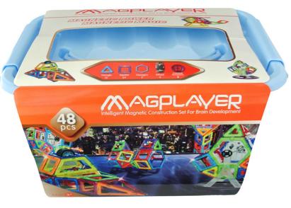 Joc de constructie magnetic - 48 piese PlayLearn Toys