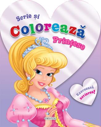 Scrie si coloreaza printese - violet PlayLearn Toys