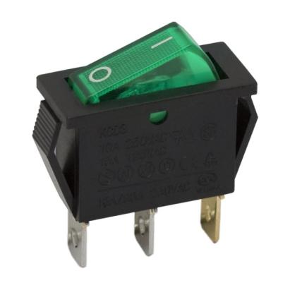 Interupator basculant 1 circuit 10A-250V OFF-ON lumini de verde Best CarHome