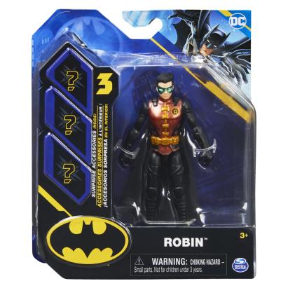 FIGURINA ROBIN ARTICULATA 10CM CU 3 ACCESORII SURPRIZA SuperHeroes ToysZone