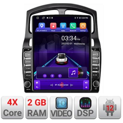 Navigatie dedicata Hyundai Santa Fe 2000-2006 ecran tip TESLA 9.7" cu Android Radio Bluetooth Internet GPS WIFI 2+32 DSP Quad Core CarStore Technology