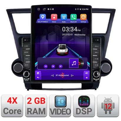 Navigatie dedicata Toyota Highlander 2007-2013 ecran tip TESLA 9.7" cu Android Radio Bluetooth Internet GPS WIFI 2+32 DSP Quad Core CarStore Technology