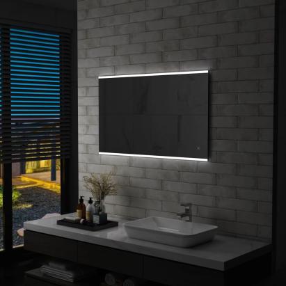 Oglindă cu LED de perete de baie cu senzor tactil, 100 x 60 cm GartenMobel Dekor