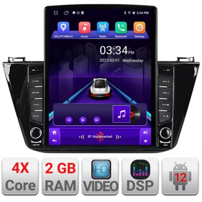 Navigatie dedicata VW Tiguan v2 2016-2022  Android radio gps internet quad core 2+32 ecran vertical 9.7" Kit-489v2+EDT-E708 CarStore Technology