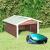 Garaj mașină tuns iarba robot cafeniu&alb 72x87x50 cm lemn brad GartenMobel Dekor