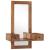 Oglindă cosmetică cu 2 sertare, lemn masiv de sheesham GartenMobel Dekor