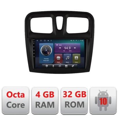 Navigatie dedicata Dacia Sandero 2012-2020 var B  Android radio gps internet Lenovo Octa Core 2+32 kit-sandero-variantb+EDT-E509 CarStore Technology