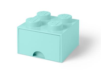 LEGO Cutie depozitare LEGO 2x2 cu sertar, aqua Quality Brand