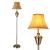 Lampa de Podea Madrid, Stil Retro, Cupru Slefuit, Dulie 1x E27, Culoare Bej/Maro