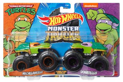 MONSTER TRUCK SET 2 MASINI SCARA 1 LA 64 MICHELANGELO SI DONATELLO SuperHeroes ToysZone