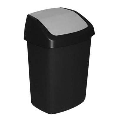 Cos de gunoi cu capac batant, Curver, plastic, negru, 25 L, 27.8x34.6x51.1 cm GartenVIP DiyLine