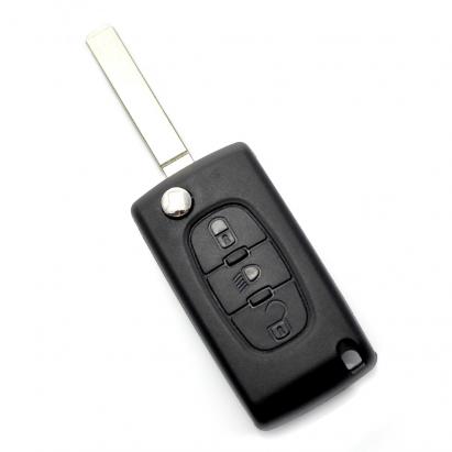 Citroen / Peugeot 307 - Carcasa tip cheie briceag cu 3 butoane, lama VA2-SH3, fara suport baterie Best CarHome