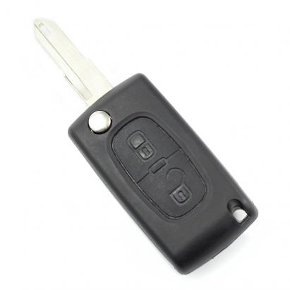 Citroen / Peugeot 206 - Carcasa tip cheie briceag cu 2 butoane si suport baterie Best CarHome