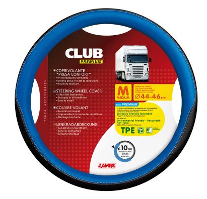 Husa volan camion Club premium - M - Ø 44/46cm - Albastru Garage AutoRide