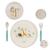 Set 5 piese vesela pentru mancarea copiilor, din materiale naturale, fara BPA, fara melamina, lavabile in masina de spalat vase, Reer Growing 22020 Children SafetyCare