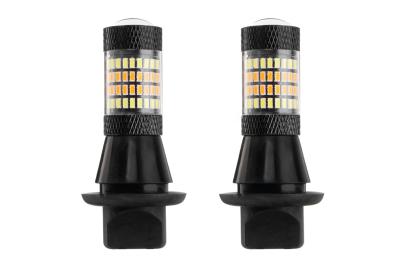 Set 2 becuri auto semnalizare LED, cu lumini de zi 2in1, AMIO, 12V, culoare alb-orange, BAU15s, Canbus AutoDrive ProParts