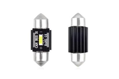Set 2 becuri auto Amio LED UltraBright, C5W SV8.5-8, 1 SMD 1860, 2.9W, 31mm, Canbus, 12-24V, leduri alb sofit Festoon AutoDrive ProParts