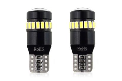 Bec de pozitie tip LED Canbus, T10 W2.1x9.5 W5W, 12V-24V, 18 SMD 3014 + 1SMD, culoare alb, AMIO, set 2 buc AutoDrive ProParts