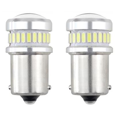 Bec pozitie ciresa auto tip LED Canbus, R5W, 12V-24V; BA15s, 24 LED SMD + 6 LED SMD 3030, 2 buc. AutoDrive ProParts