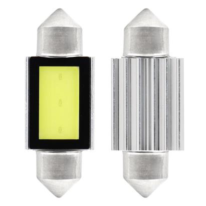 Set 2 becuri auto Amio LED, C5W SV8.5-8, 1 LED COB3, 2.4W, 36mm, Canbus, 12V, leduri alb sofit Festoon AutoDrive ProParts