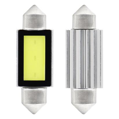 Set 2 becuri auto Amio LED, C5W SV8.5-8, 1 LED COB3, 2.4W, 39mm, Canbus, 12V, leduri alb sofit Festoon AutoDrive ProParts