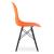 Set 4 scaune stil scandinav, Artool, Osaka, PP, lemn, portocaliu si negru, 46x54x81 cm GartenVIP DiyLine