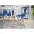 Set 4 scaune stil scandinav, Artool, Osaka, PP, lemn, albastru si natur, 46x54x81 cm GartenVIP DiyLine