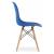 Set 4 scaune stil scandinav, Artool, Osaka, PP, lemn, albastru si natur, 46x54x81 cm GartenVIP DiyLine