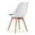 Set 4 scaune stil scandinav, Artool, Mark, PP, lemn, alb, perna neagra, 49x43x82 cm GartenVIP DiyLine