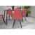 Set 4 scaune stil scandinav, Artool, Osaka, PP, lemn, vermilion si negru, 46x54x81 cm GartenVIP DiyLine