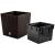 Ghiveci decorativ de flori, Prosperplast, Rato, imitatie ratan, patrat, maro, 40x40x40.8 cm GartenVIP DiyLine
