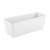 Jardiniera decorativa, Prosperplast, imitatie ratan, suport, alba, 49.2x17.2x17.4 cm GartenVIP DiyLine