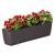 Jardiniera decorativa, Prosperplast, imitatie ratan, suport, maro, 49.2x17.2x17.4 cm GartenVIP DiyLine