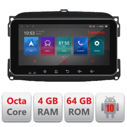 Navigatie dedicata Fiat 500 2015-2021 I-500new 4+64 Lenovo ecran 10.33"  Android Waze USB Navigatie  Internet Youtube Radio CarStore Technology