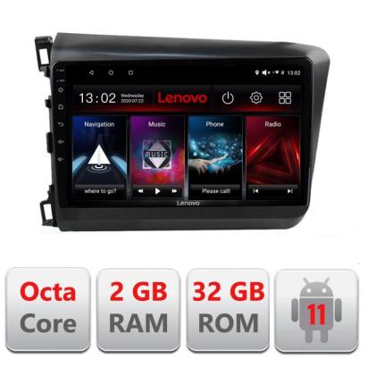 Navigatie dedicata Honda Civic 2012-2015 D-132 Lenovo Octa Core cu Android Radio Bluetooth Internet GPS WIFI DSP 2+32 GB 4G KIT-132+EDT-E509-LITE CarStore Technology