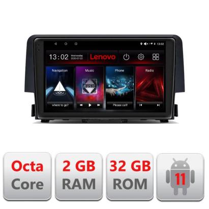 Navigatie dedicata Honda Civic 2016-2020 D-669 Lenovo Octa Core cu Android Radio Bluetooth Internet GPS WIFI DSP 2+32 GB 4G KIT-669+EDT-E509-LITE CarStore Technology