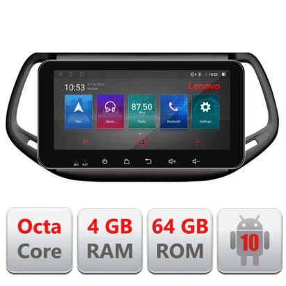 Navigatie dedicata Jeep Compass 2017 I-739 4+64 Lenovo ecran 10.33"  Android Waze USB Navigatie  Internet Youtube Radio CarStore Technology