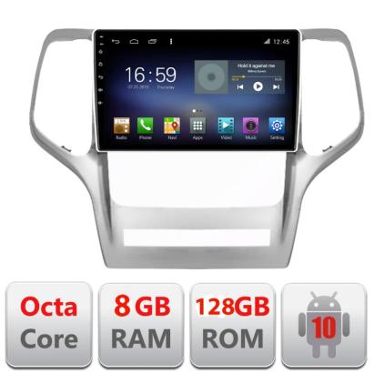 Navigatie dedicata Jeep Gran Cherokee 2011-2013 F-grche Octa Core cu Android Radio Bluetooth Internet GPS WIFI DSP 8+128GB 4G CarStore Technology