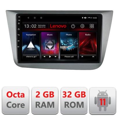Navigatie dedicata Seat Leon 2005-2012 D-leon05 Lenovo Octa Core cu Android Radio Bluetooth Internet GPS WIFI DSP 2+32 GB 4G kit-leon5+EDT-E509-LITE CarStore Technology