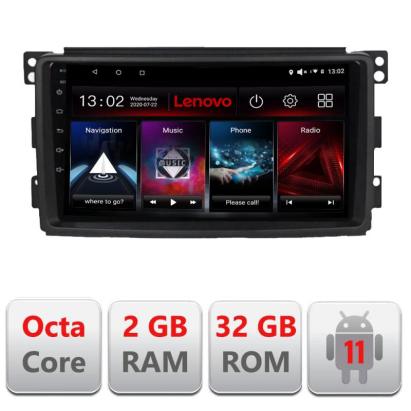 Navigatie dedicata Smart 2005-2010 D-Smart05 Lenovo Octa Core cu Android Radio Bluetooth Internet GPS WIFI DSP 2+32 GB 4G KIT-smart05+EDT-E509-LITE CarStore Technology