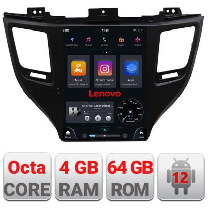 Navigatie dedicata tip Tesla Hyundai Tucson 2015-2020 radio gps internet 8Core 4G carplay android LENOVO dsp 4+64 kit-tesla-546+EDT-E520-PRO CarStore Technology