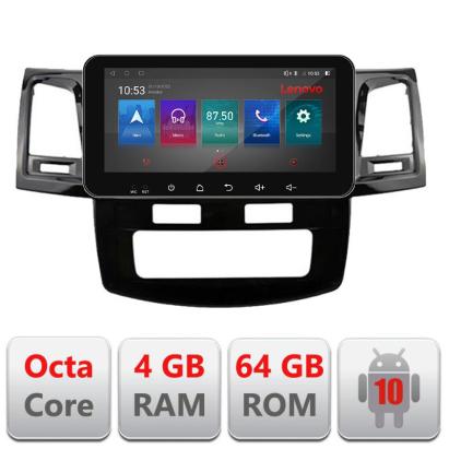 Navigatie dedicata Toyota Hilux 2008-2014 I-143 4+64 Lenovo ecran 10.33"  Android Waze USB Navigatie  Internet Youtube Radio CarStore Technology