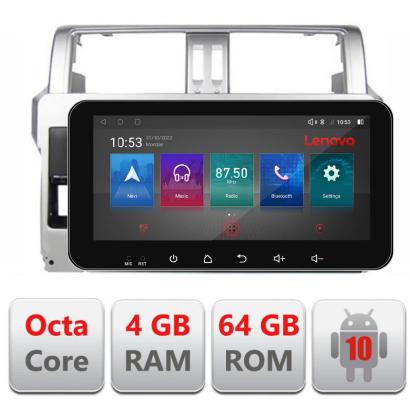 Navigatie dedicata Toyota Landcruiser J150 Prado 2014-2017 I-065 4+64 Lenovo ecran 10.33"  Android Waze USB Navigatie  Internet Youtube Radio CarStore Technology