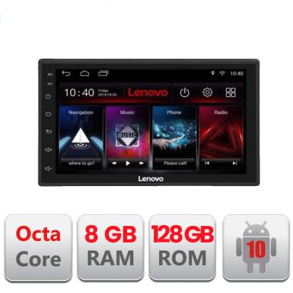 Navigatie universala 2din Lenovo ecran de 7"  Octa Core cu Android Radio Bluetooth Internet GPS WIFI 8+128GB CarStore Technology