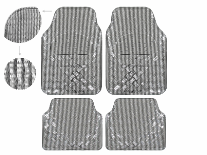 Covorase auto imitatie aluminiu Carbon, model universal 4buc AutoDrive ProParts