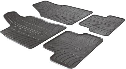 Set covorase auto din cauciuc Fiat 500 2007-2012, Negru, Gledring, 4 buc. AutoDrive ProParts