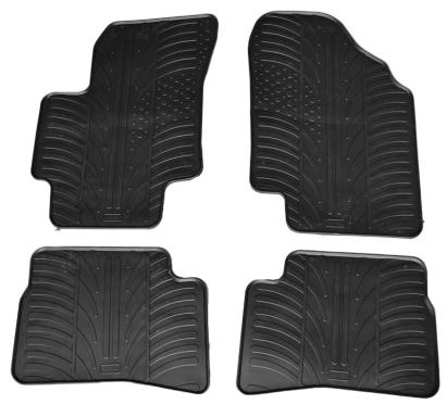 Set covorase auto din cauciuc Hyundai Accent 2005-, Kia Rio 2005-2010, Negru, Gledring, 4 buc. AutoDrive ProParts