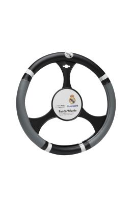 Husa volan negru-gri Real Madrid 37-39cmm PVC AutoDrive ProParts